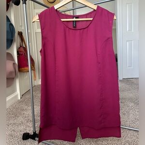 Sleeveless Burgundy Blouse